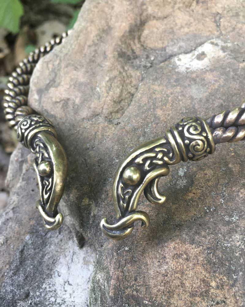 Buy Viking Wolf Bracelet Fenrir Wolf Head Arm Ring With Celtic Knot Viking  Torque, Silver Torc / Cuff, Norse Mythology, Viking Jewelry Online in India  - Etsy